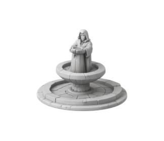 Monk Statue Fountain