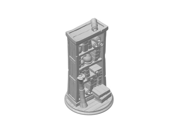 Arcane Archivist’s Shelf – Grand Wizard Library | 3D Printed DND Terrain Scatter