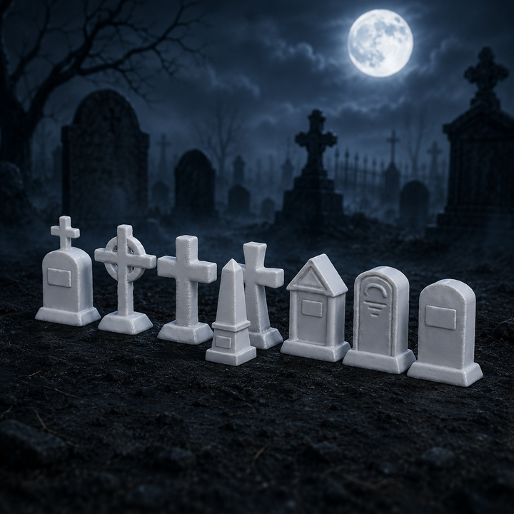 Tombstone Gravestone Set #1 (8 Pieces)