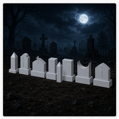 Tombstone Gravestone Set #3 (8 Pieces)