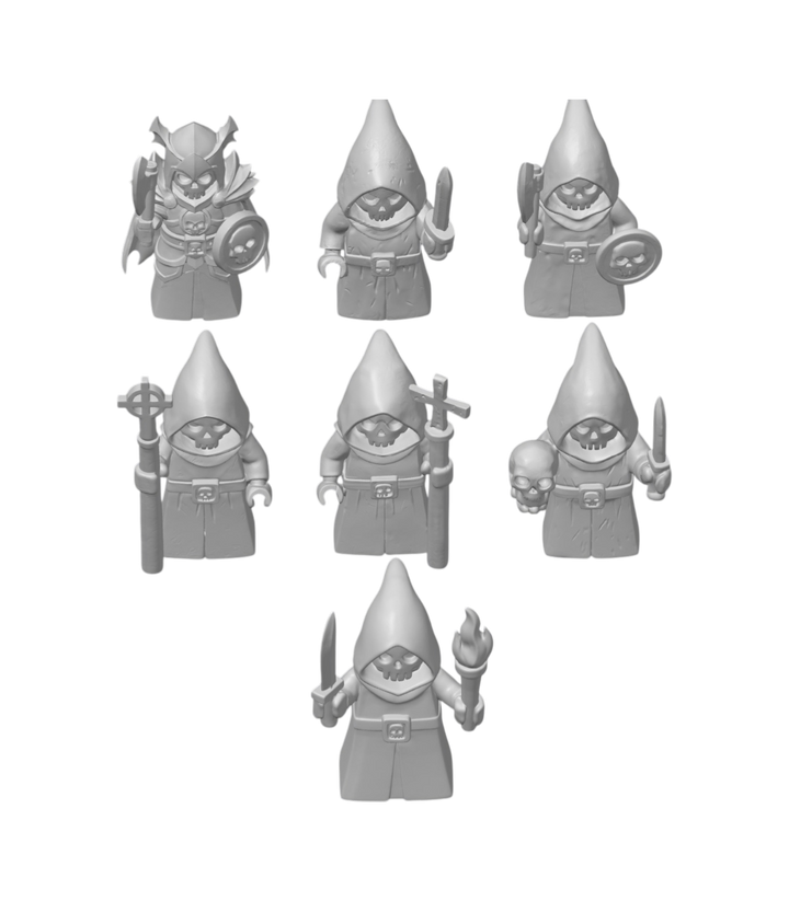 Coven of the Veiled Flame (Set of 7) | 3D Printed Fantasy RPG Miniature