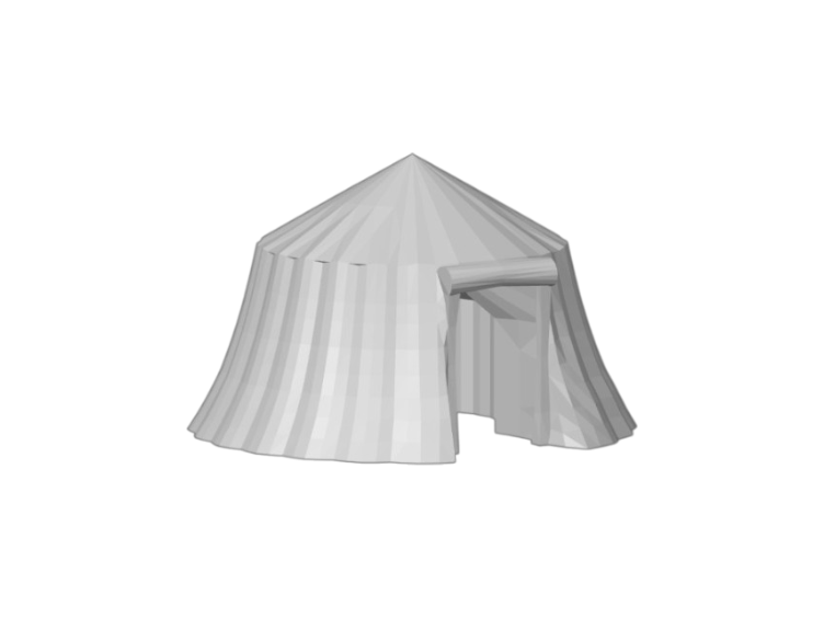 Crimson Carnival Pavilion – Sinister Big Top | 3D Printed DND Terrain Scatter