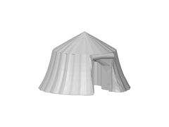 Crimson Carnival Pavilion – Sinister Big Top | 3D Printed DND Terrain Scatter
