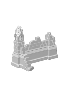 Dreadspire Bastion Wall | 3D Printed DND Terrain Scatter
