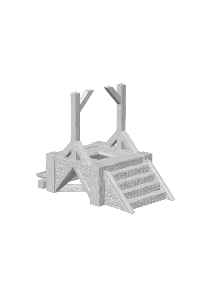 Executioner’s Square Scaffold | 3D Printed DND Terrain Scatter