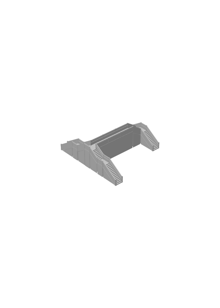 N Scale Footbridge Pedestrian Bridge - Version C