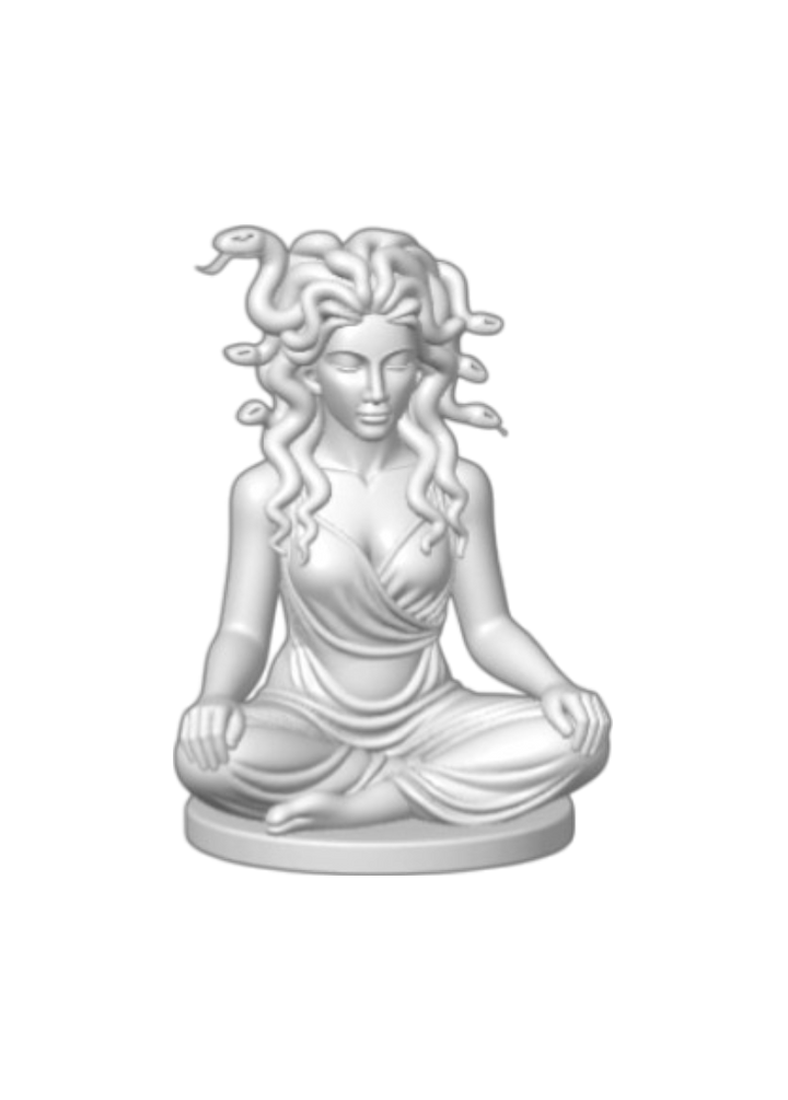 Gorgon of Stone – Temple Guardian | 3D Printed DND Terrain Scatter