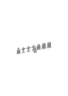 Tombstone Gravestone Set #1 (8 Pieces)
