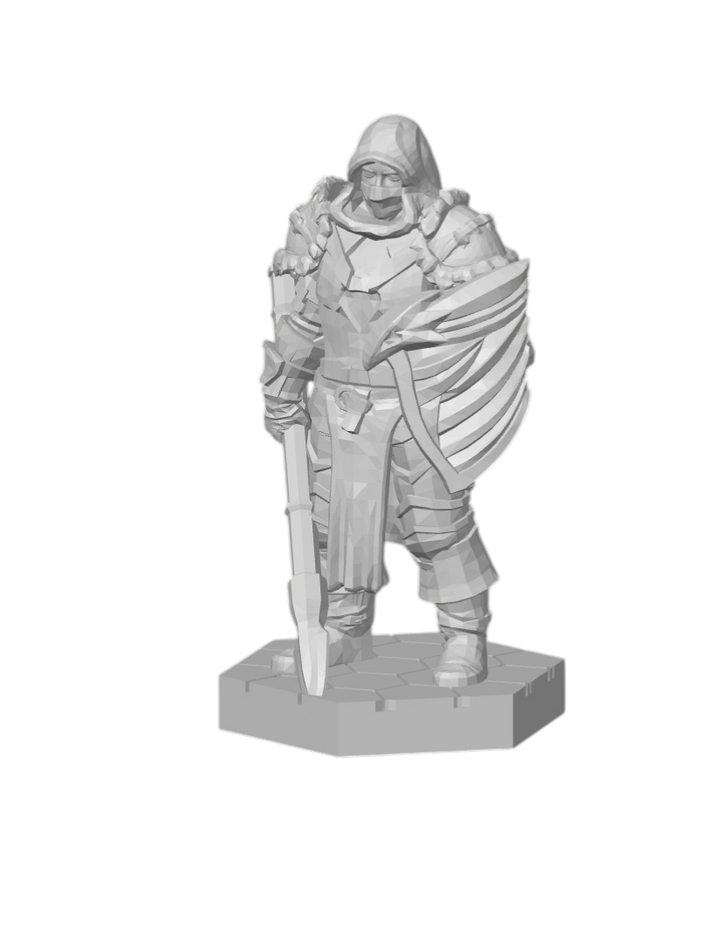 Starbound Warden – Celestial Vanguard Sentinel | 3D Printed Fantasy RPG Miniature