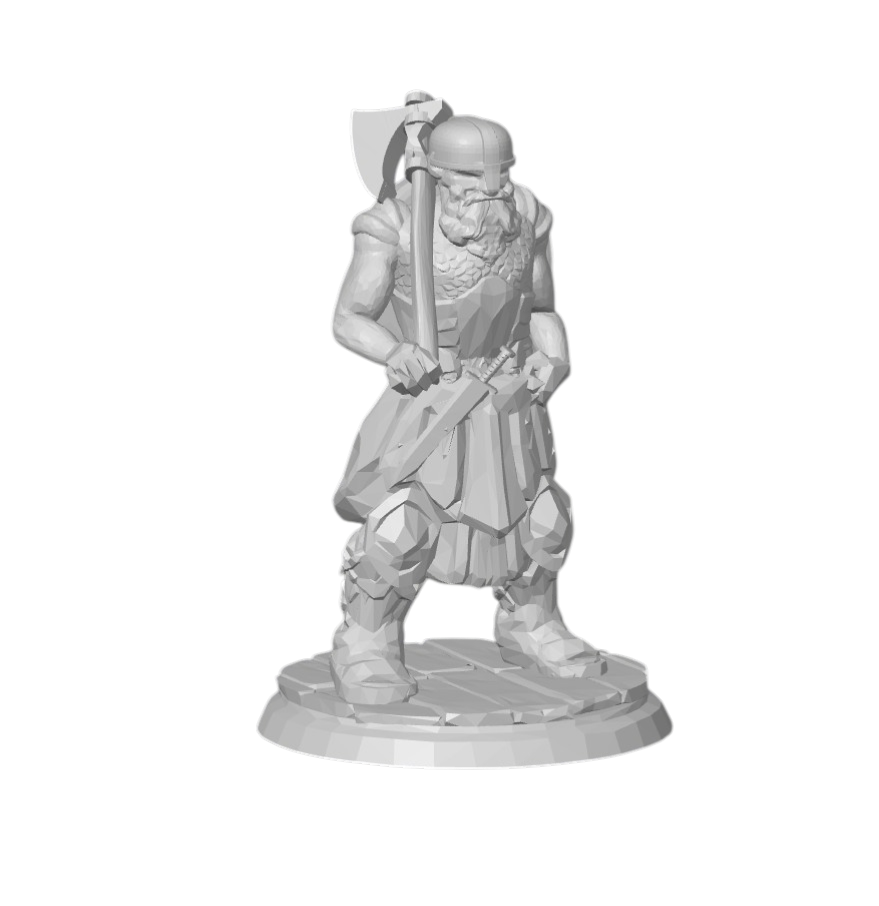 Stormfjord Berserker – Frostbound Raider Champion | 3D Printed Fantasy RPG Miniature