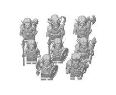 Warped Troll Enclave (Set of 8) | 3D Printed Fantasy RPG Miniature