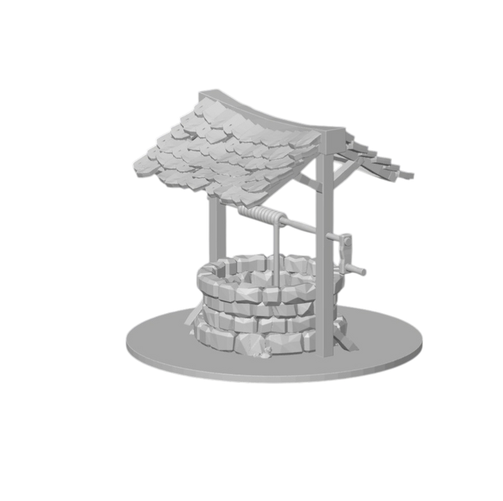 Whisperstone Village Well – 3D Printed Fantasy Settlement Terrain | 3D Printed DND Terrain Scatter