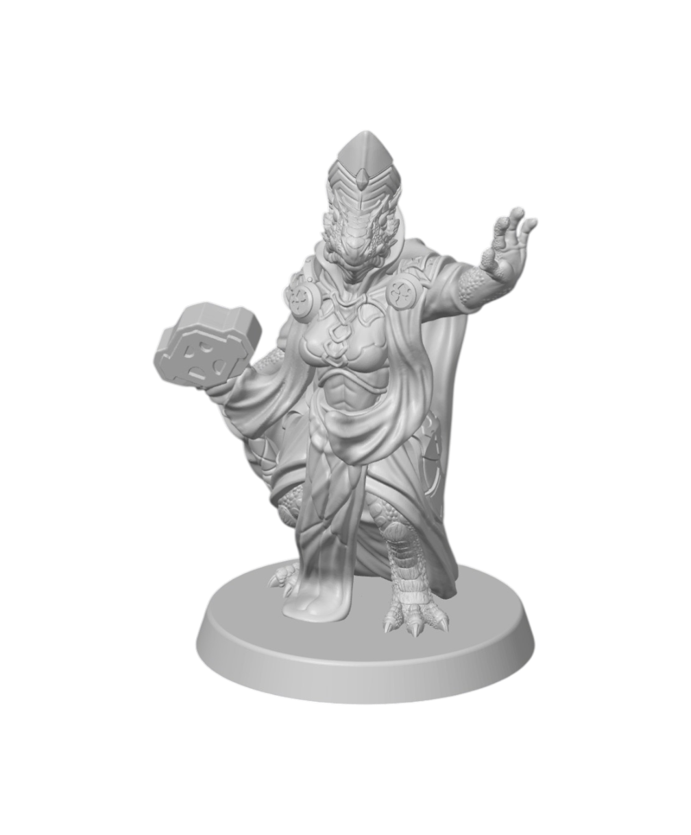 Zephryx Flamebound Cleric | 3D Printed Fantasy RPG Miniature