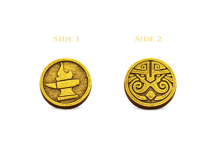 Sunforged Royal Coin – Radiant Kingdom Currency Token | 3D Printed Fantasy RPG Accessory