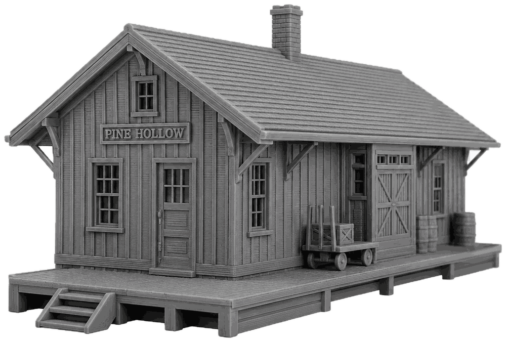 Sample 3D printed railroad scenery item
