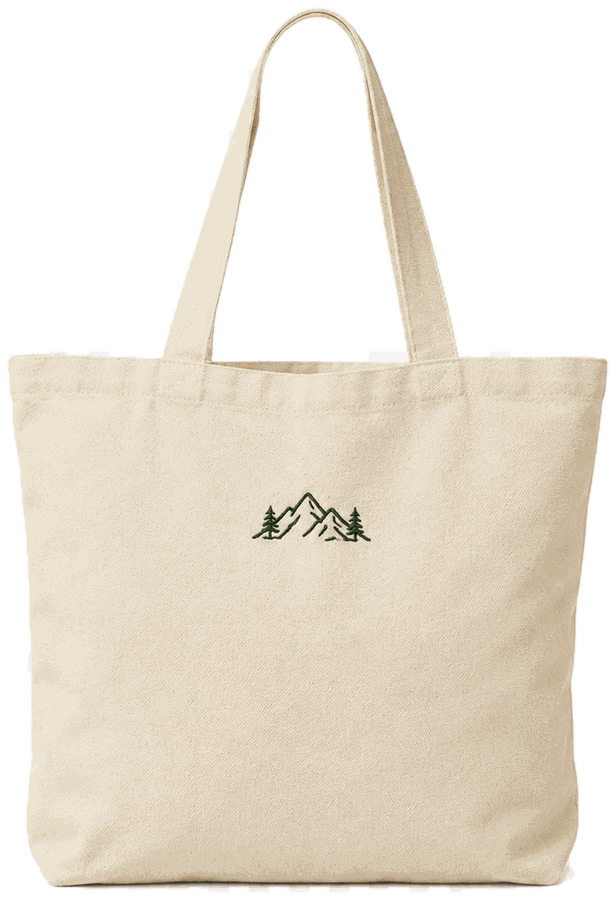 Sample embroidered tote bag