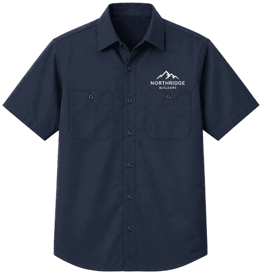 Sample embroidered work shirt