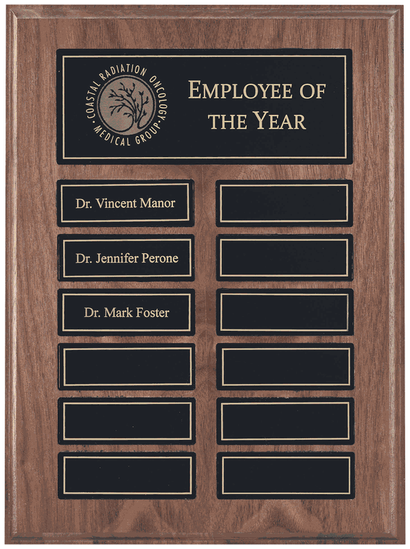Sample engraved recognition plaque