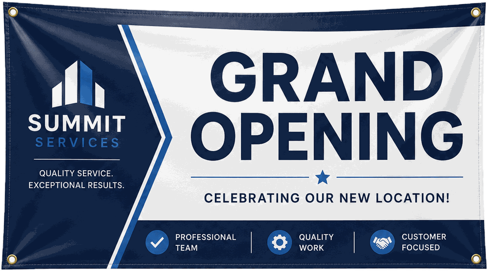 Sample printed banner